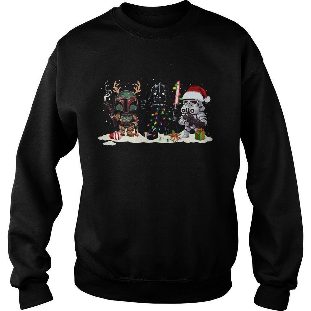 Star Wars Boba Fett Darth Vader Stormtrooper Christmas Shirt